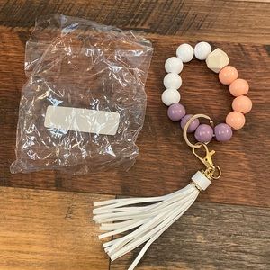 NWT keychain bracelet with tassel